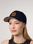 Бейсболка KANGOL арт. K5441 Leather Patch Flexfit Baseball (темно-синий)